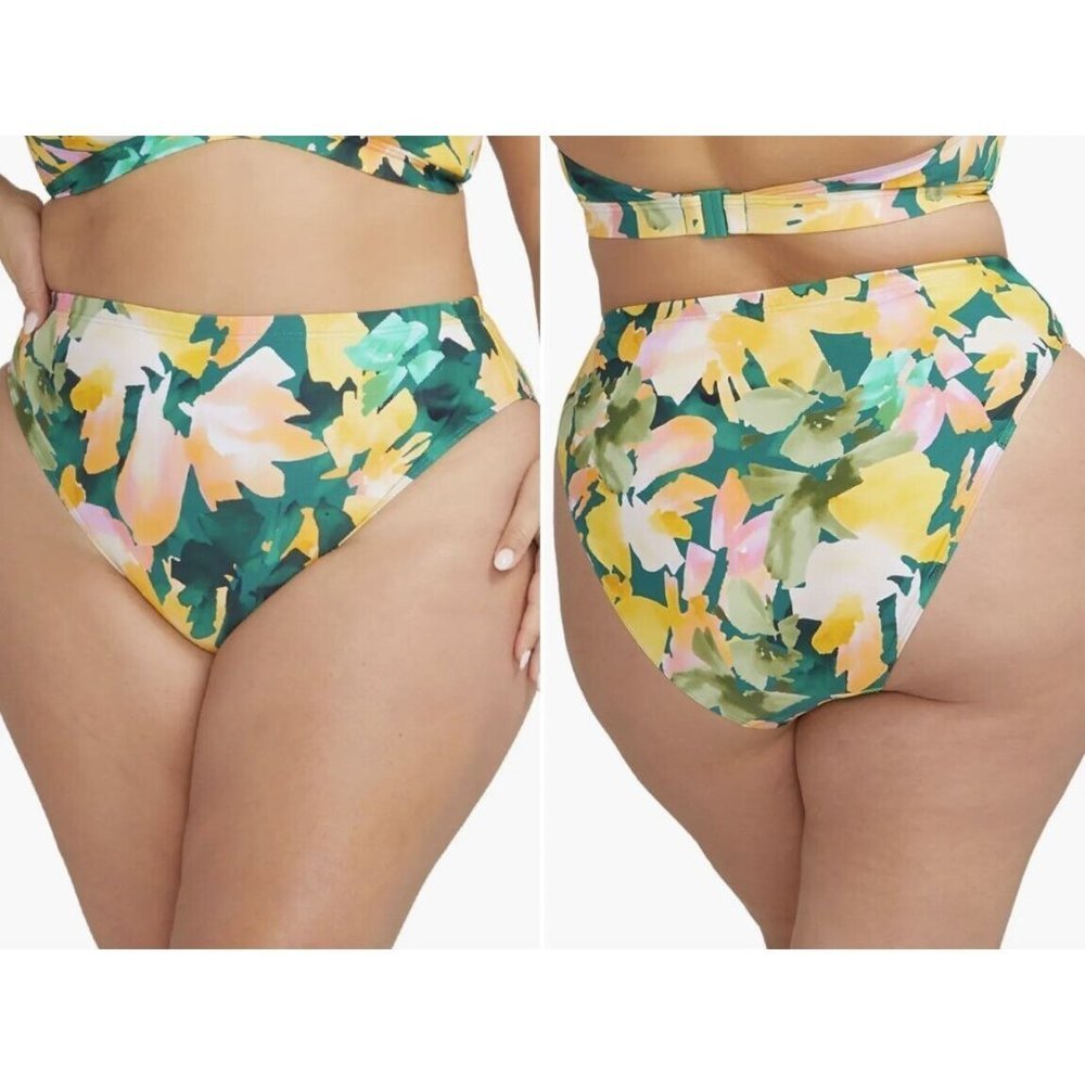 Artesands Richter Floral High  Waist Bikini Bottom Floral